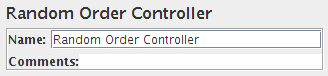 ランダムオーダーコントローラーのコントロールパネルのスクリーンショット